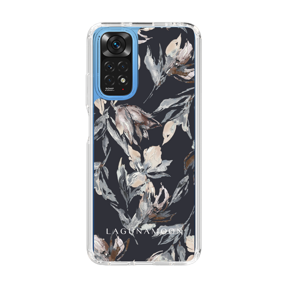 Slim Protection Case［ LAGUNAMOON - NuanceFlower - Navy ］