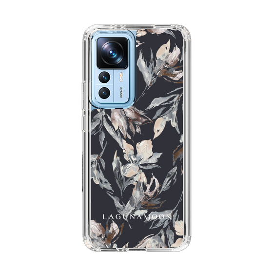 Slim Protection Case［ LAGUNAMOON - NuanceFlower - Navy ］