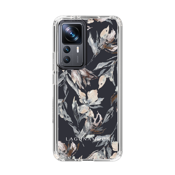 Slim Protection Case［ LAGUNAMOON - NuanceFlower - Navy ］
