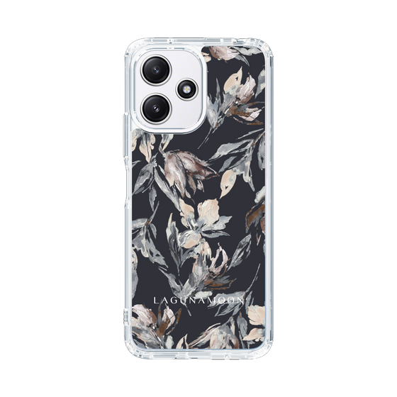 Slim Protection Case［ LAGUNAMOON - NuanceFlower - Navy ］