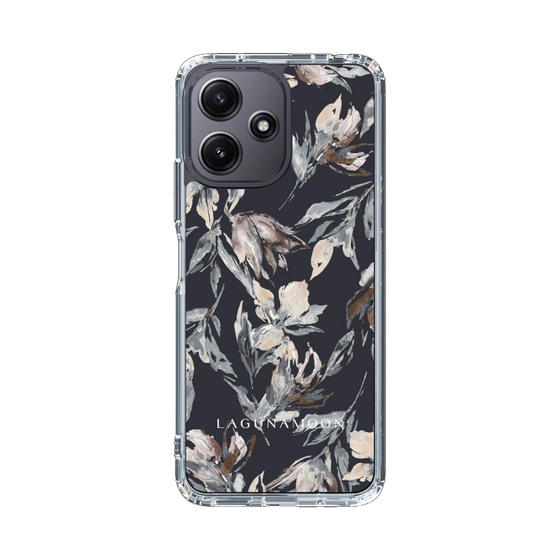 Slim Protection Case［ LAGUNAMOON - NuanceFlower - Navy ］
