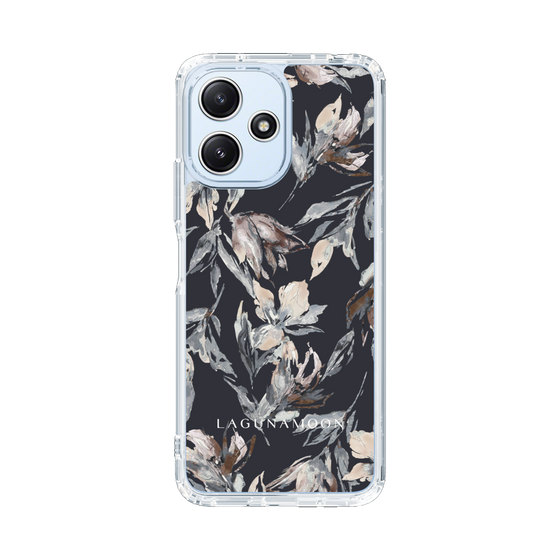 Slim Protection Case［ LAGUNAMOON - NuanceFlower - Navy ］