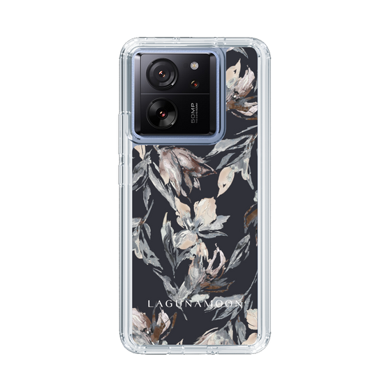 Slim Protection Case［ LAGUNAMOON - NuanceFlower - Navy ］