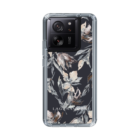 Slim Protection Case［ LAGUNAMOON - NuanceFlower - Navy ］