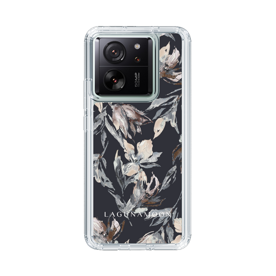 Slim Protection Case［ LAGUNAMOON - NuanceFlower - Navy ］