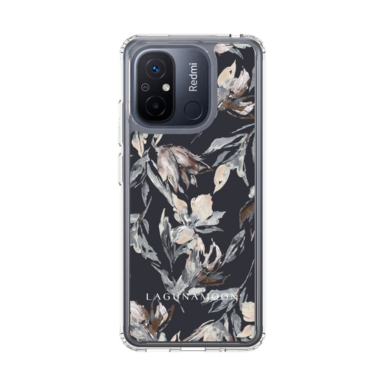 Slim Protection Case［ LAGUNAMOON - NuanceFlower - Navy ］
