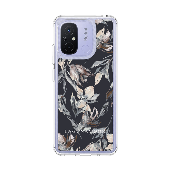 Slim Protection Case［ LAGUNAMOON - NuanceFlower - Navy ］