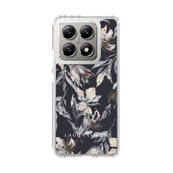 Slim Protection Case［ LAGUNAMOON - NuanceFlower - Navy ］