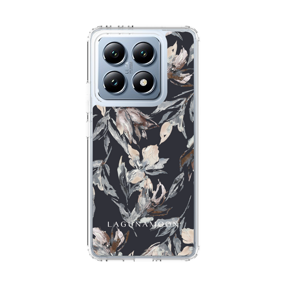 Slim Protection Case［ LAGUNAMOON - NuanceFlower - Navy ］
