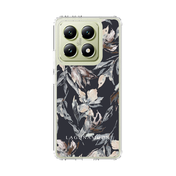 Slim Protection Case［ LAGUNAMOON - NuanceFlower - Navy ］