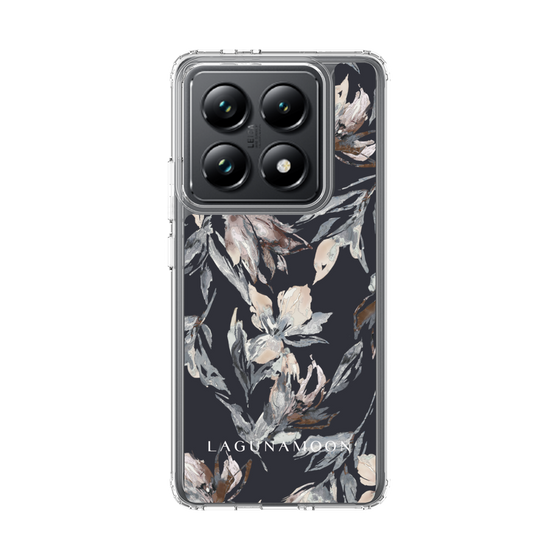 Slim Protection Case［ LAGUNAMOON - NuanceFlower - Navy ］