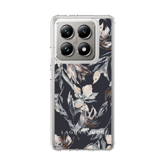 Slim Protection Case［ LAGUNAMOON - NuanceFlower - Navy ］