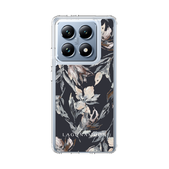 Slim Protection Case［ LAGUNAMOON - NuanceFlower - Navy ］