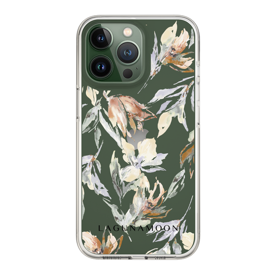 Slim Protection Case［ LAGUNAMOON - NuanceFlower - Clear ］