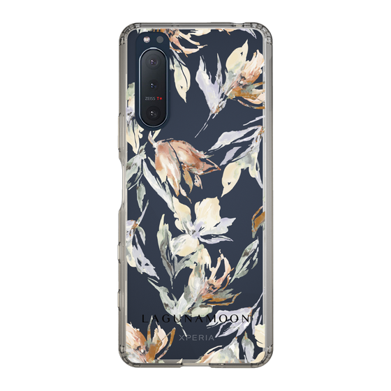 Slim Protection Case［ LAGUNAMOON - NuanceFlower - Clear ］