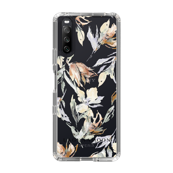 Slim Protection Case［ LAGUNAMOON - NuanceFlower - Clear ］