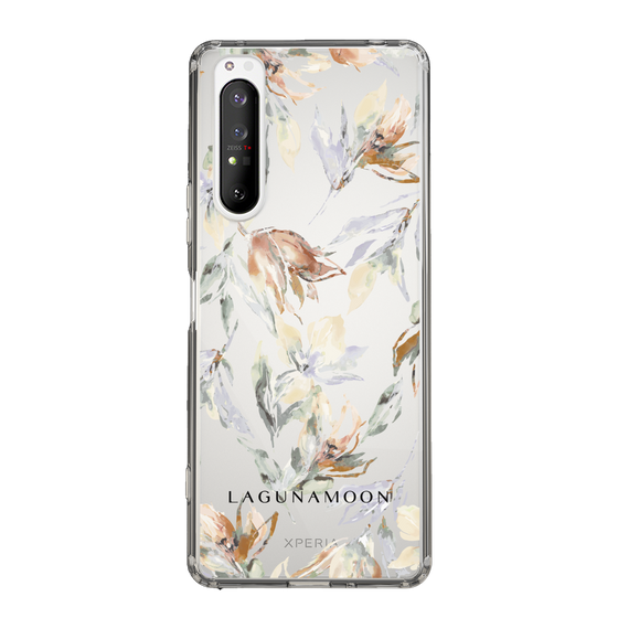 Slim Protection Case［ LAGUNAMOON - NuanceFlower - Clear ］