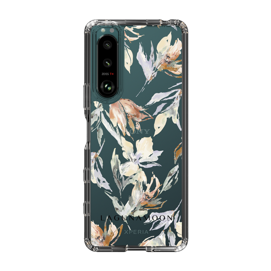 Slim Protection Case［ LAGUNAMOON - NuanceFlower - Clear ］