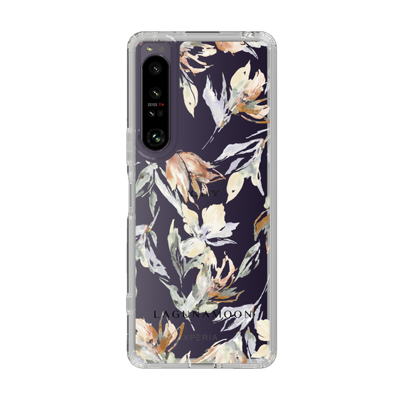 Slim Protection Case［ LAGUNAMOON - NuanceFlower - Clear ］