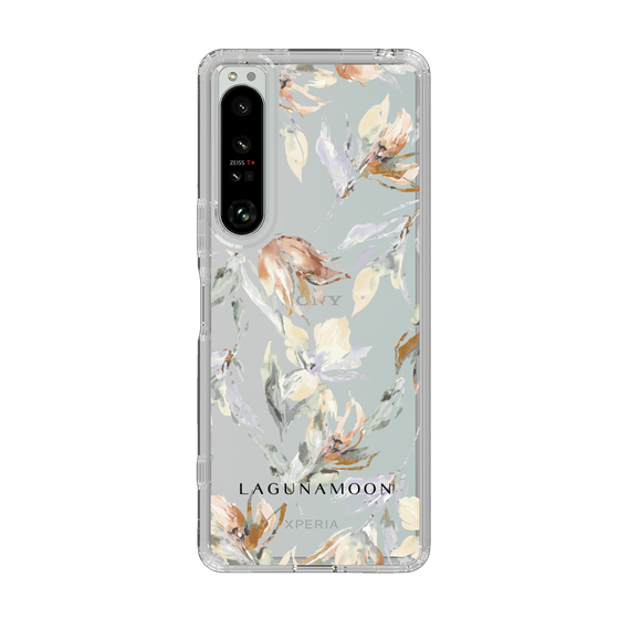 Slim Protection Case［ LAGUNAMOON - NuanceFlower - Clear ］