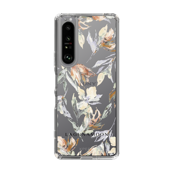 Slim Protection Case［ LAGUNAMOON - NuanceFlower - Clear ］