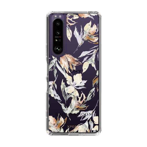 Slim Protection Case［ LAGUNAMOON - NuanceFlower - Clear ］