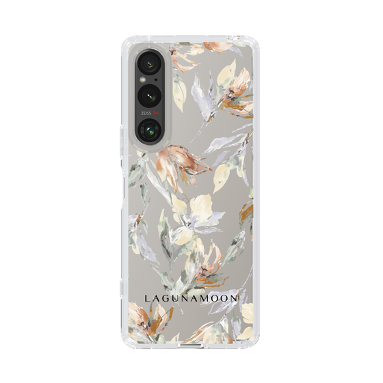 Slim Protection Case［ LAGUNAMOON - NuanceFlower - Clear ］
