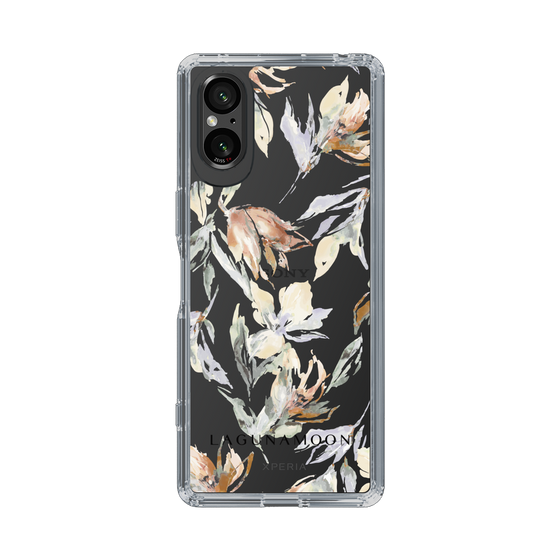 Slim Protection Case［ LAGUNAMOON - NuanceFlower - Clear ］