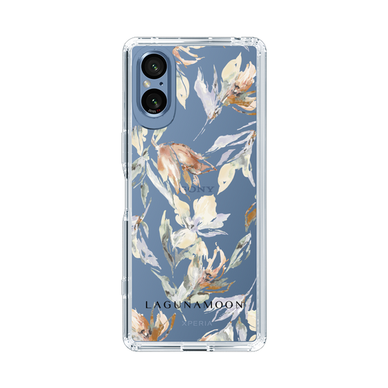 Slim Protection Case［ LAGUNAMOON - NuanceFlower - Clear ］