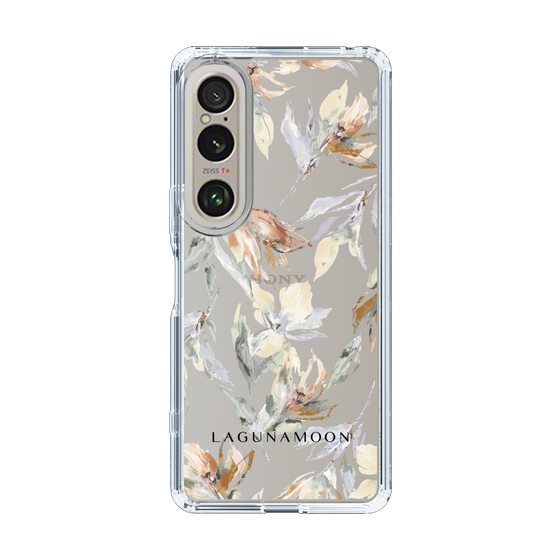 Slim Protection Case［ LAGUNAMOON - NuanceFlower - Clear ］