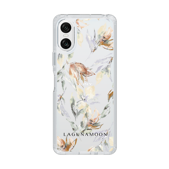 Slim Protection Case［ LAGUNAMOON - NuanceFlower - Clear ］