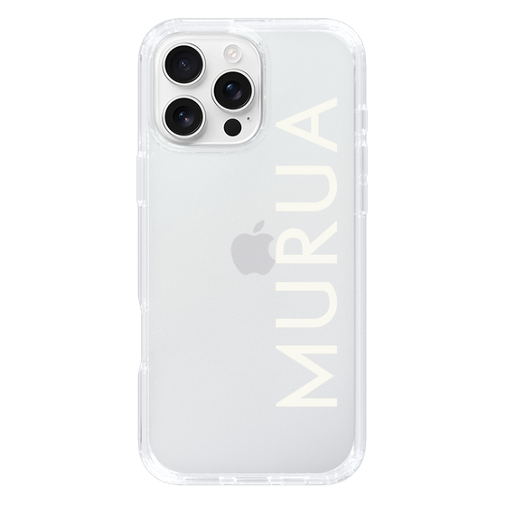 Slim Protection Case［ MURUA - Logo - White ］