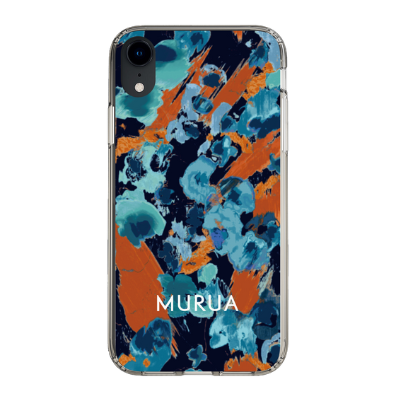 Slim Protection Case［ MURUA - Art print - Navy × Orange ］