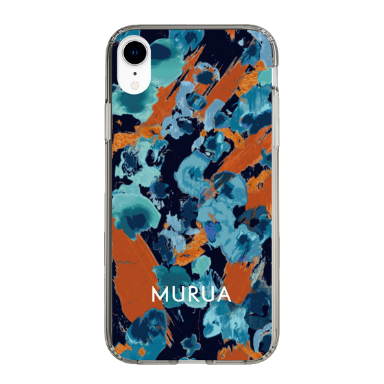 Slim Protection Case［ MURUA - Print - Blue × Orange ］