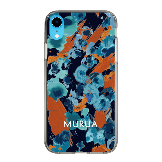 Slim Protection Case［ MURUA - Print - Blue × Orange ］