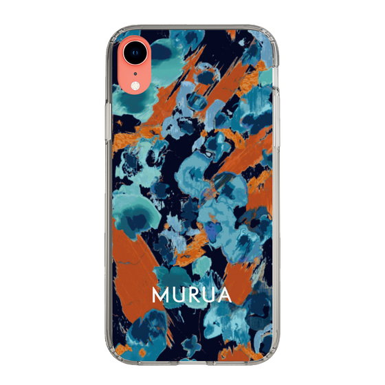 Slim Protection Case［ MURUA - Print - Blue × Orange ］