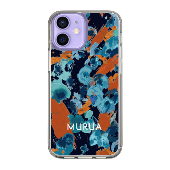 Slim Protection Case［ MURUA - Print - Blue × Orange ］