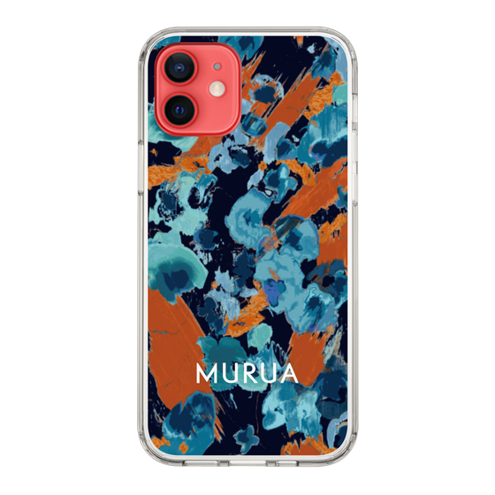 Slim Protection Case［ MURUA - Print - Blue × Orange ］