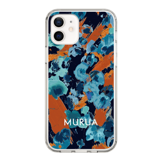 Slim Protection Case［ MURUA - Print - Blue × Orange ］