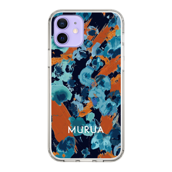 Slim Protection Case［ MURUA - Print - Blue × Orange ］