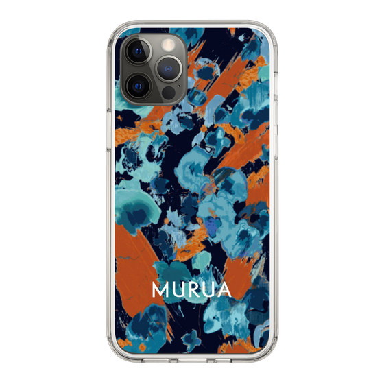 Slim Protection Case［ MURUA - Print - Blue × Orange ］