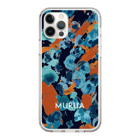 Slim Protection Case［ MURUA - Print - Blue × Orange ］