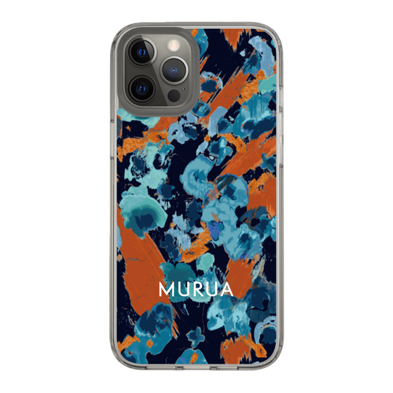 Slim Protection Case［ MURUA - Print - Blue × Orange ］