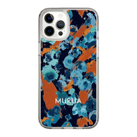 Slim Protection Case［ MURUA - Print - Blue × Orange ］