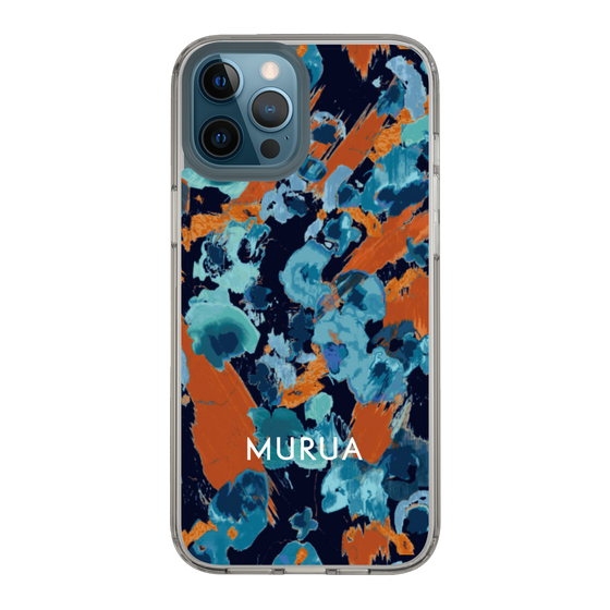 Slim Protection Case［ MURUA - Print - Blue × Orange ］