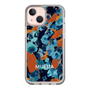 Slim Protection Case［ MURUA - Art print - Navy × Orange ］
