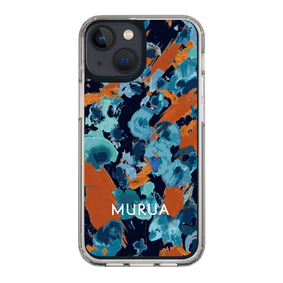 Slim Protection Case［ MURUA - Print - Blue × Orange ］