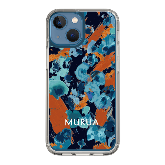 Slim Protection Case［ MURUA - Print - Blue × Orange ］