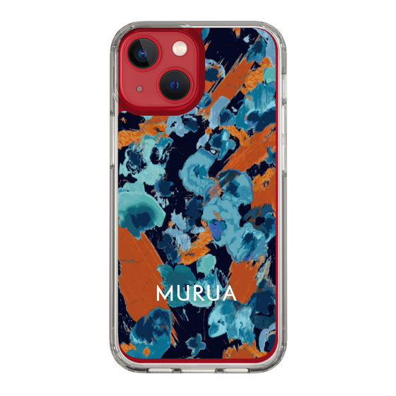Slim Protection Case［ MURUA - Print - Blue × Orange ］
