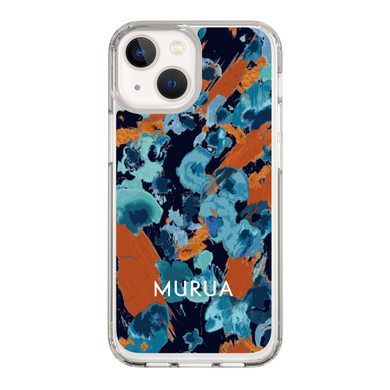 Slim Protection Case［ MURUA - Print - Blue × Orange ］
